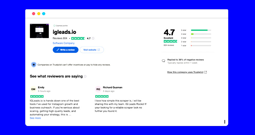 IGLeads web scrapper