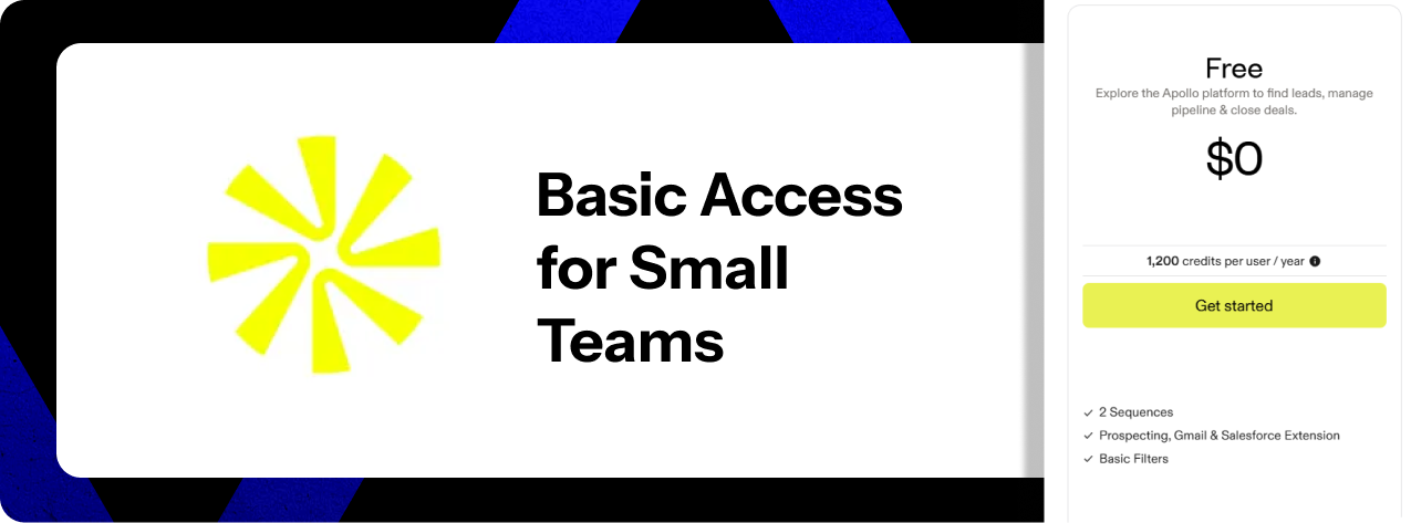 Apollo.io Free Plan: Basic Access for Small Teams