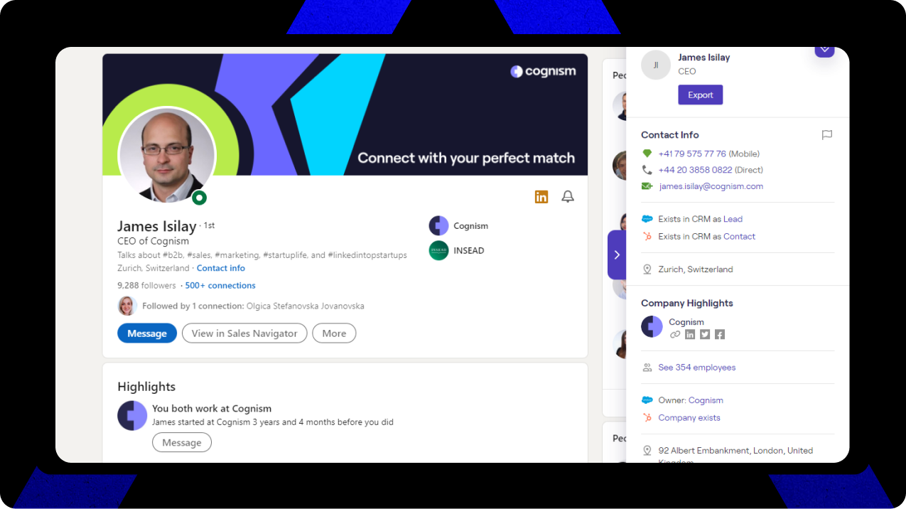Cognism chrome extension review