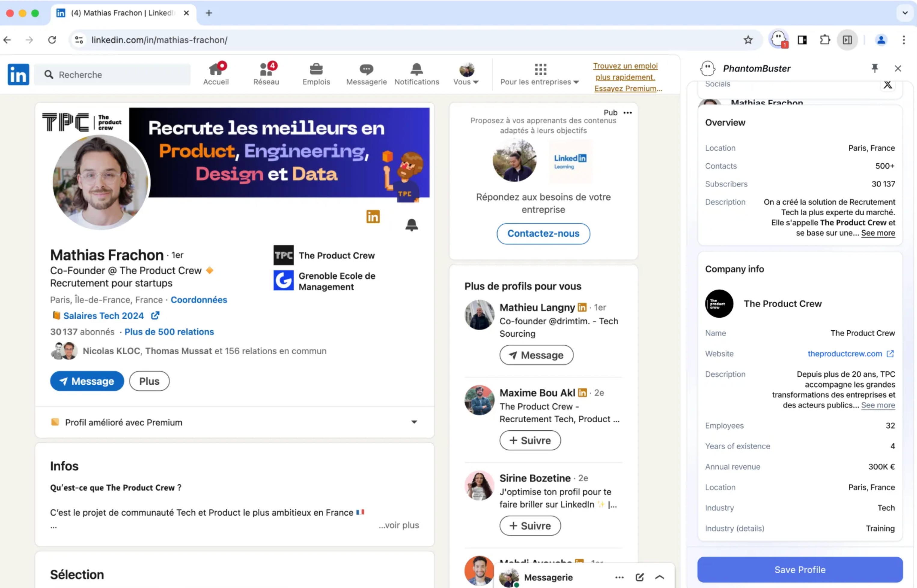 phantom buster chrome extension screen