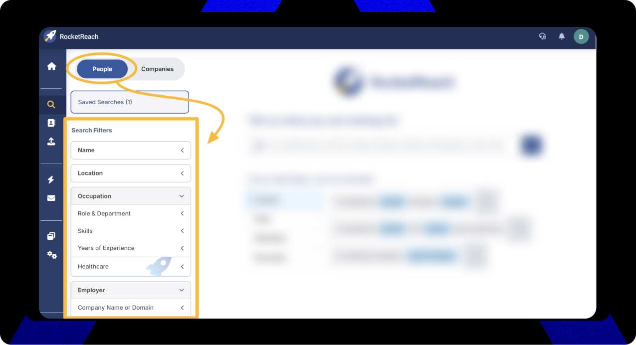 Core features of Rocketreach
